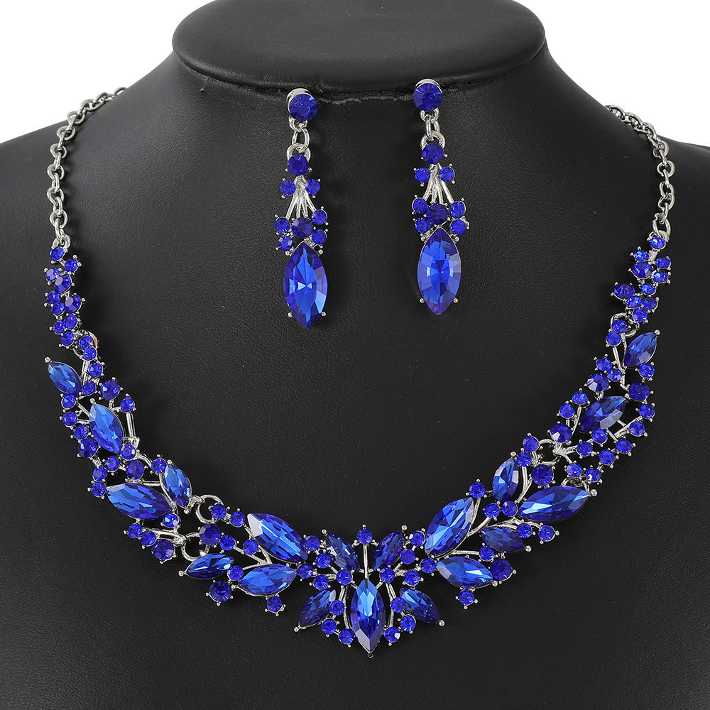 Fashion Crystal Necklace and Earrings Set for Brides