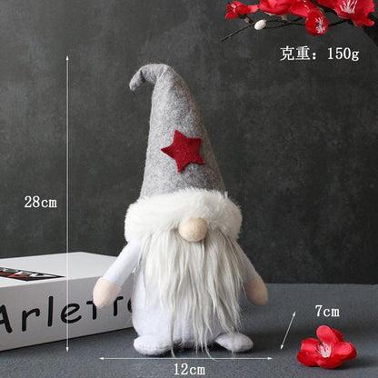 Hooded Faceless Doll Dwarf Santa Claus Plush Doll Decorative Ornaments