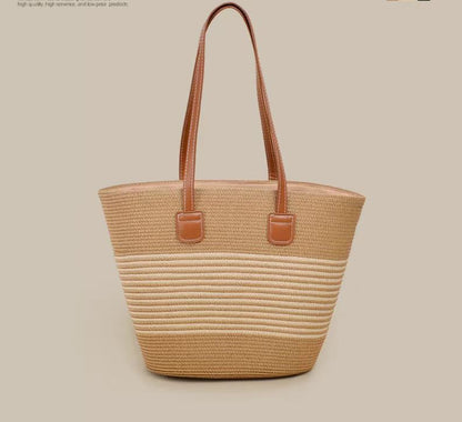 Women's Summer Straw Tote Bag Large Capacity Woven Shoulder Bag