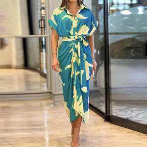 Fashionable High-Waisted Long Shirt Dress for Women