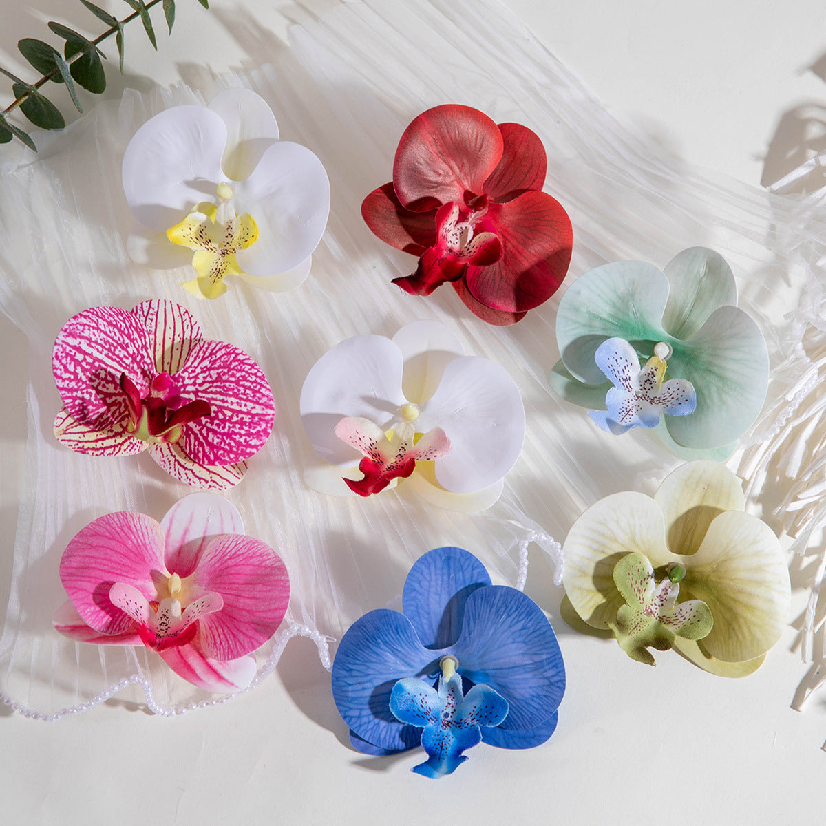 Colorful Orchid Flower Earrings Fresh Atmosphere