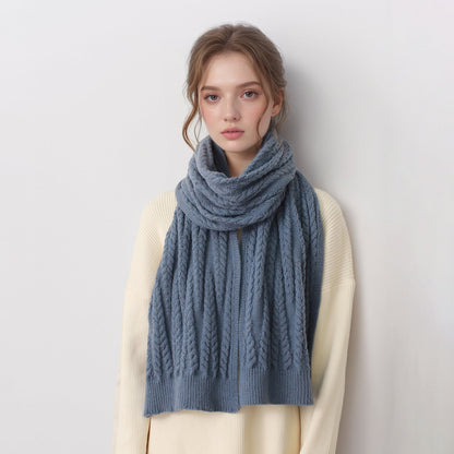 2+ Solid Color Twist Knit Scarves