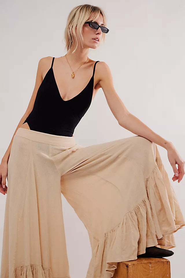 Flare Low Waist Wide Leg Pants