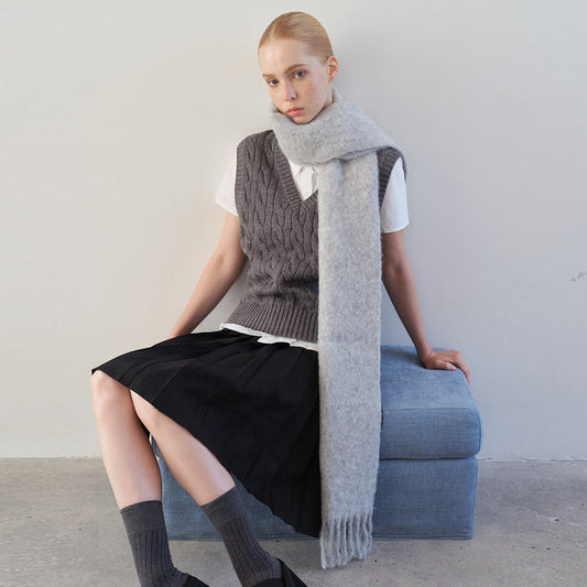 42% Alpaca Winter Scarf for Women Soft Lightweight Warm Neck Wrap