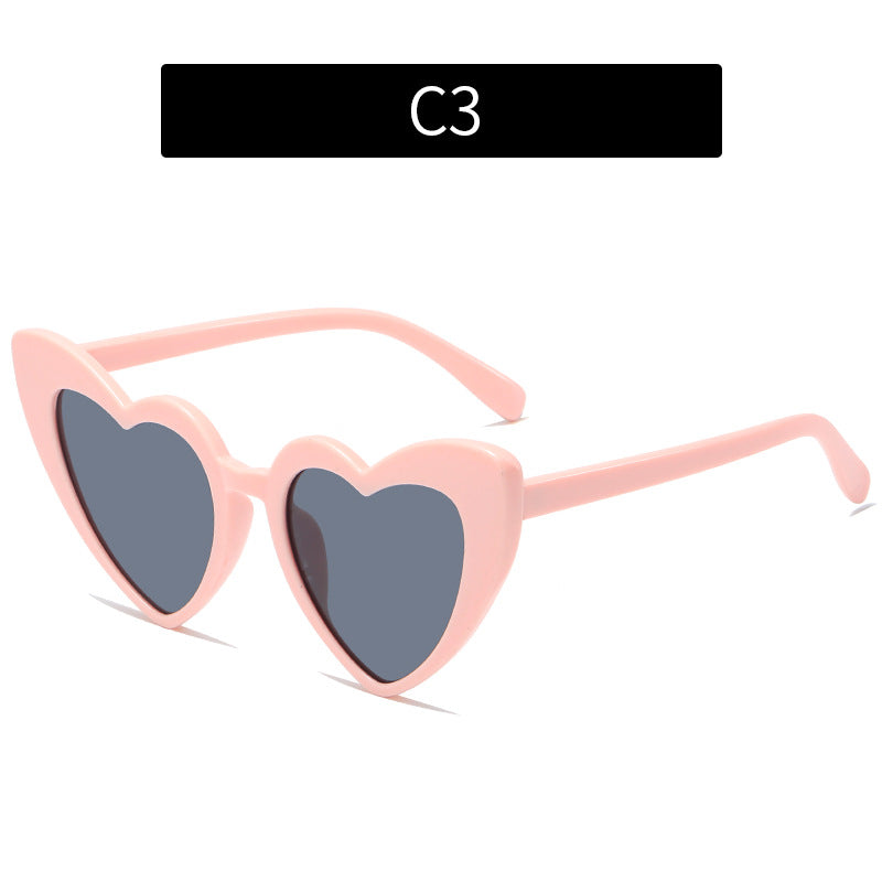Colorful Heart-Shaped Sunglasses for Family Fun