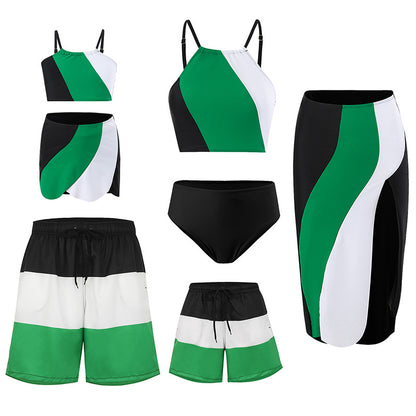 Family Beach Swimwear Set Uv Protection Swimwear