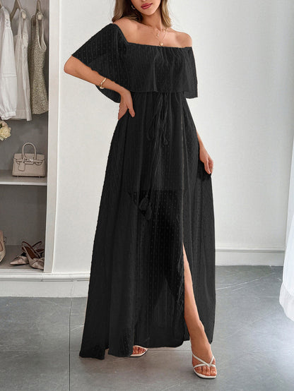 Elegant Strapless A-Line Maxi Dress for Women