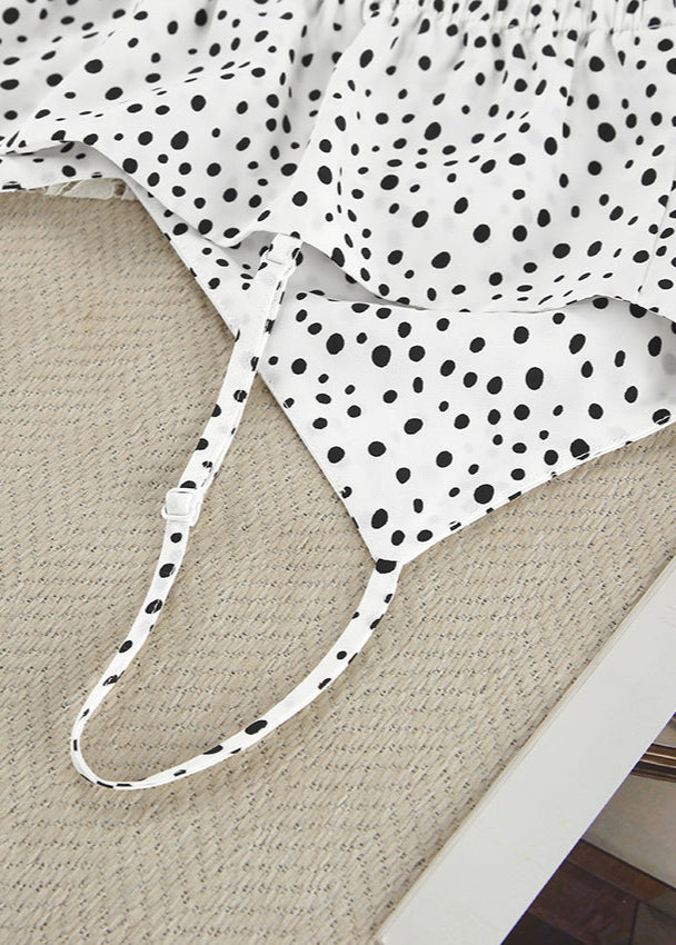 Polka Dot Lounge Set Lightweight Breathable Fabric