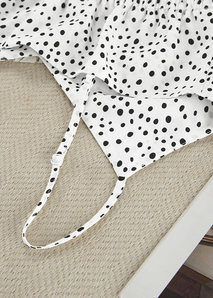 Polka Dot Lounge Set Lightweight Breathable Fabric