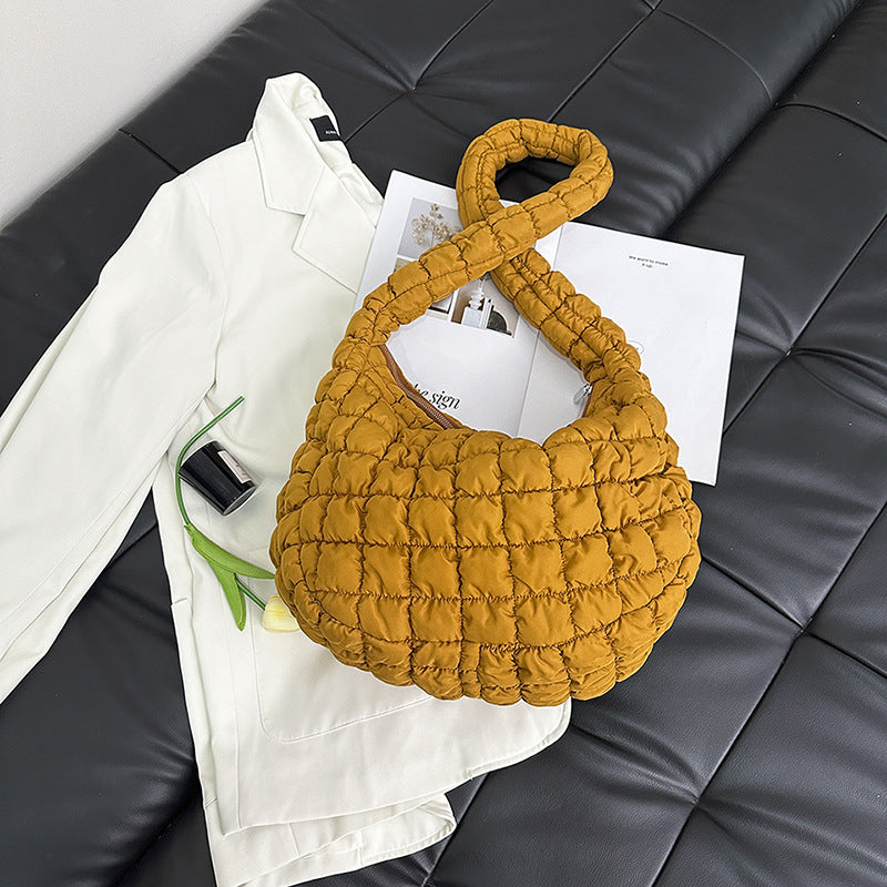 Wrinkled Cloud Crossbody Bag Trendy Nylon Tote