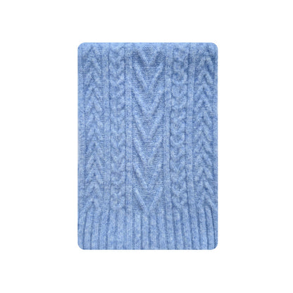 Handmade Chunky Knit Wool Blend Scarf for Women