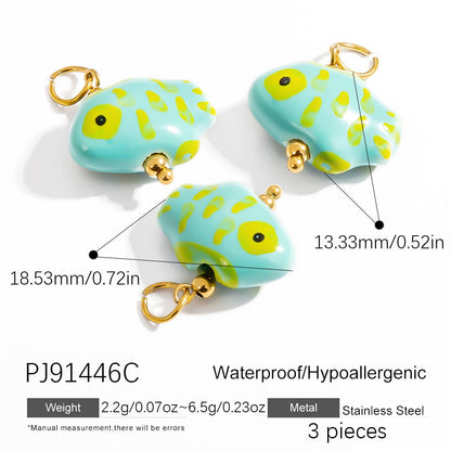 Fashion Stainless Steel Natural Stone Pendant Earrings