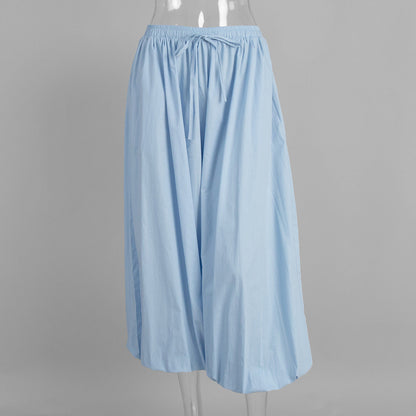 Cotton Lantern Pants Casual Street Style Loose Fit Trousers