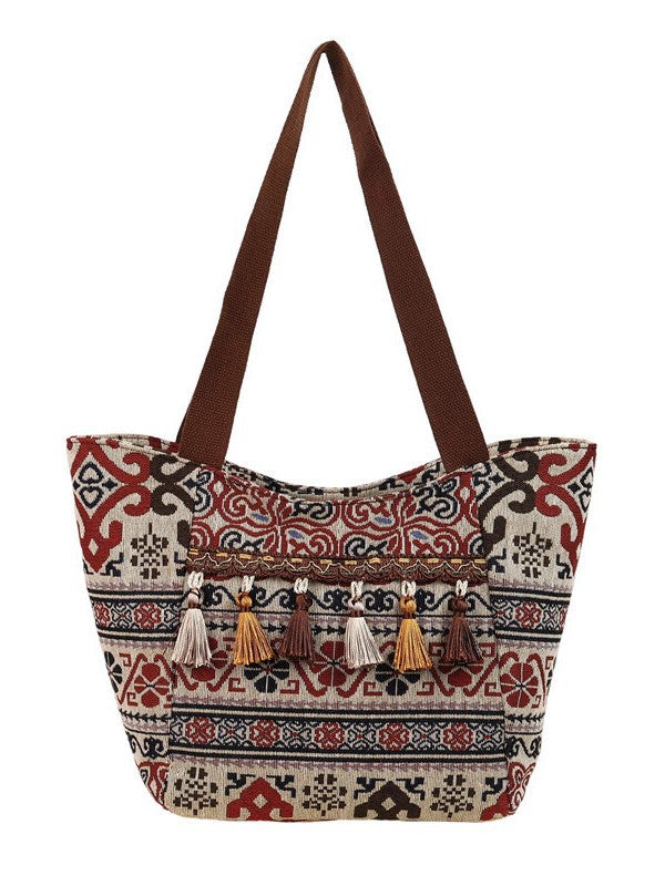 Colorful Canvas Tote Bag Stylish Shoulder Bag