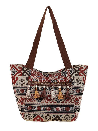 Colorful Canvas Tote Bag Stylish Shoulder Bag
