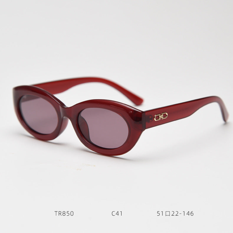 Vintage Cat Eye Polarized Small Frame Sunglasses