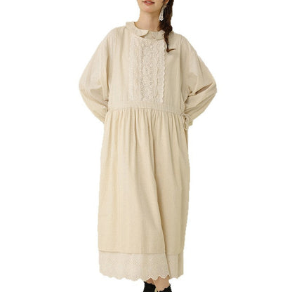 Sweet Aesthetic Sleeveless Embroidered Dress