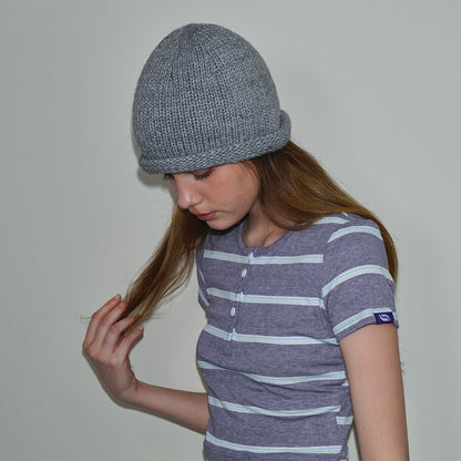 Solid Color Knitted Wool Beanie Hat for Men and Women
