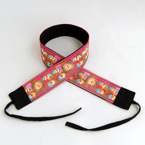 Colorful Embroidery, Wide Waistband, Women'S Decorative Ethnic Style Clothing, Dress, Women'S Waist, Versatile Slim Fitting Belt