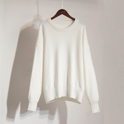 Casual Solid Color Sweater Knitted Pullover