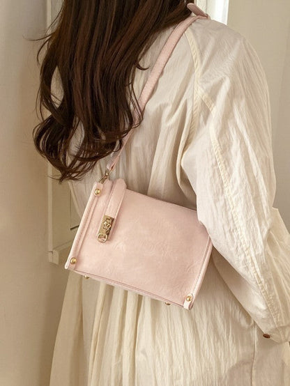 Trendy Candy Color Mini Tote Bag Stylish Commuter Bag