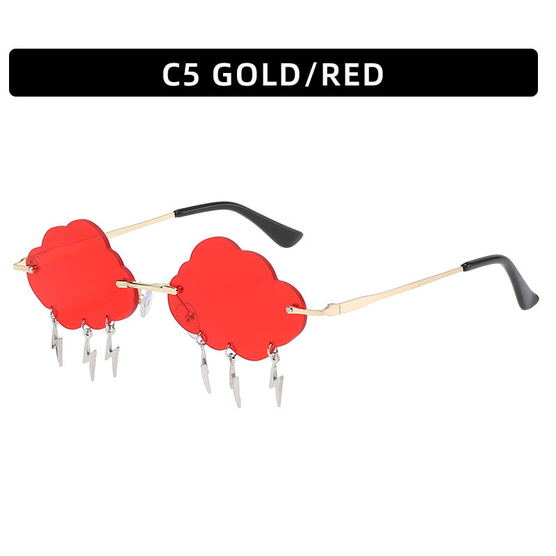 Trendy Frameless Cloud Lightning Sunglasses