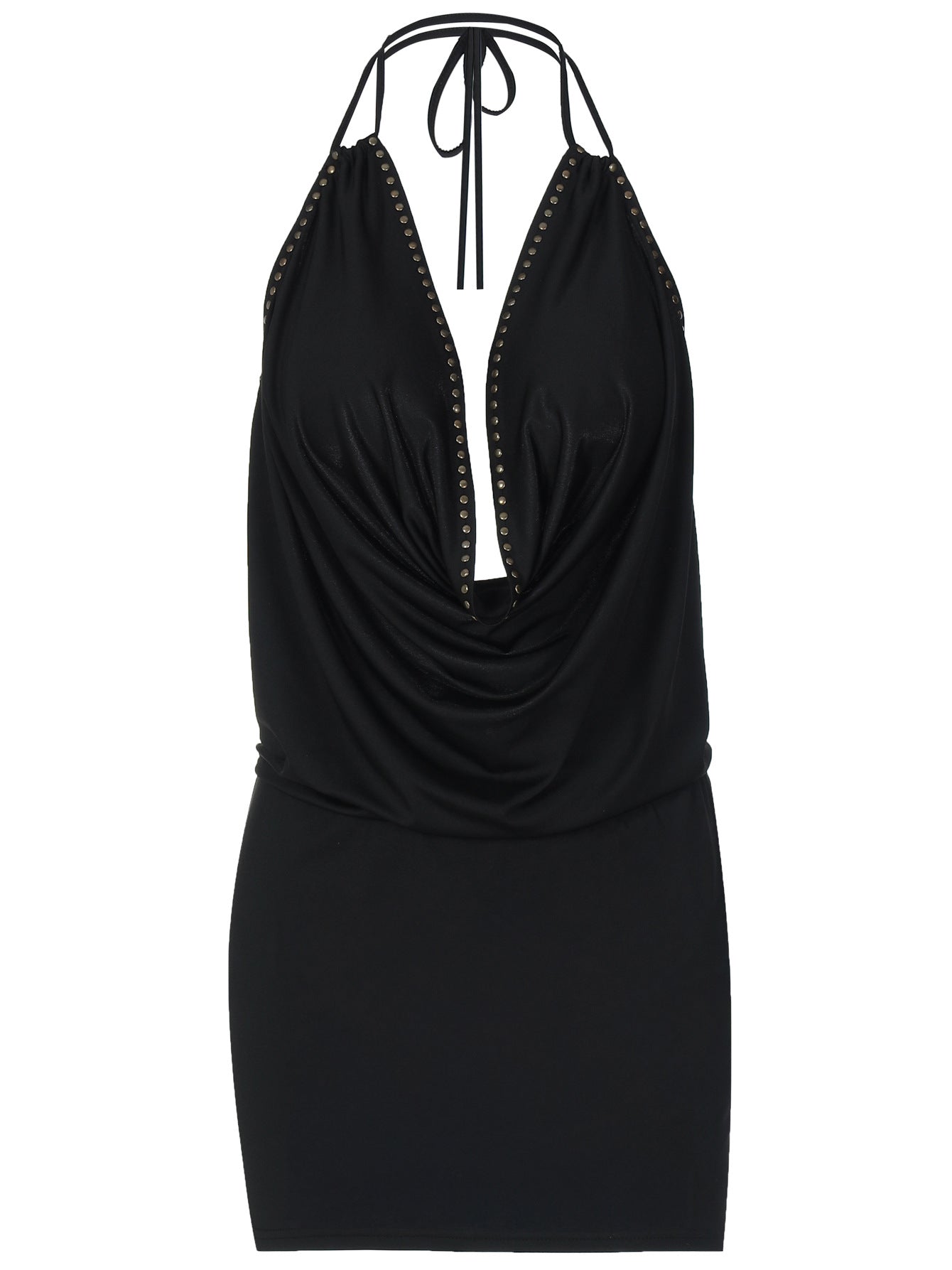 Sexy Deep V Cutout Back Bodycon Dress