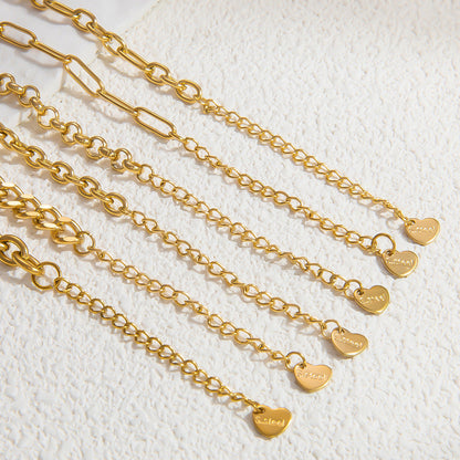 Geometric Stainless Steel 18k Gold Plated Layered Necklace for Women