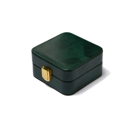 Solid Color Portable Travel Jewelry Case
