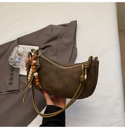 Vintage Style Shoulder Dumpling Bag for Women