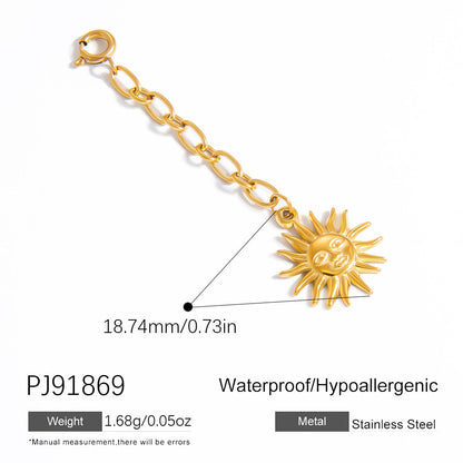 Stylish Starfish Shell Pendant Necklace 18K Gold Plated Stainless Steel