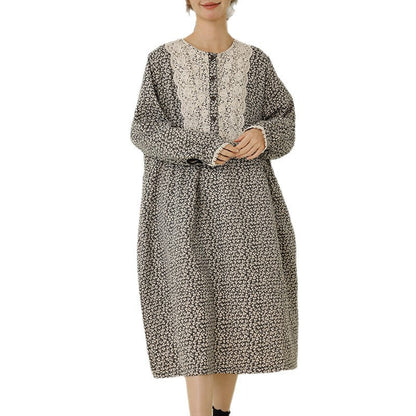 Bohemian Floral Embroidered Maxi Dress Casual Style