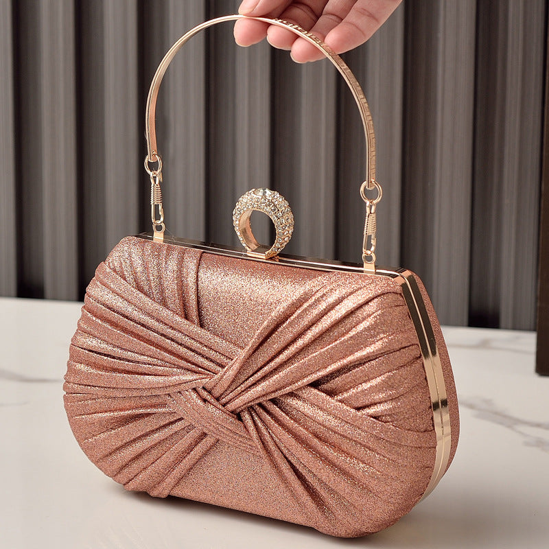 Fashionable Evening Clutch Bag With Bow Detail Retro Style