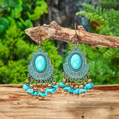 Handcrafted Bohemian Long Tassel Earrings Vintage Jewelry