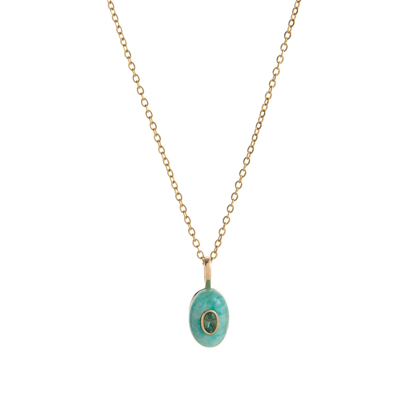 Trendy Rhinestone Waterdrop Pendant Chain Necklace