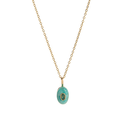 Trendy Rhinestone Waterdrop Pendant Chain Necklace