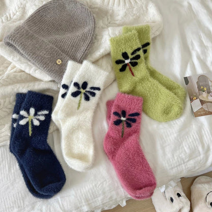 Cute Fuzzy Fleece Thick Warm Crew Socks