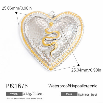 Heart Pendant Stainless Steel Necklace Trendy DIY Jewelry Accessories