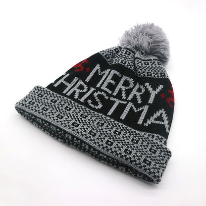 Trendy Thicken Plush Windproof Christmas Beanie Cap