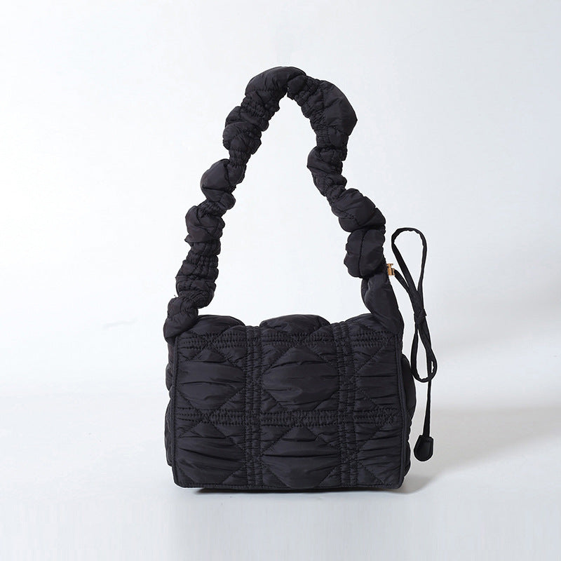 Trendy Cloud Shoulder Bag Wrinkled Nylon Crossbody Bag