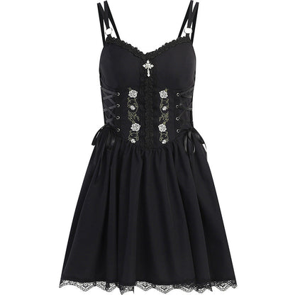 Elegant A-Line Bodycon Dress With Spaghetti Straps