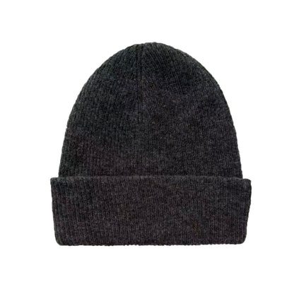 Double-Layer Cashmere Blend Knit Beanie Hat for Men and Women