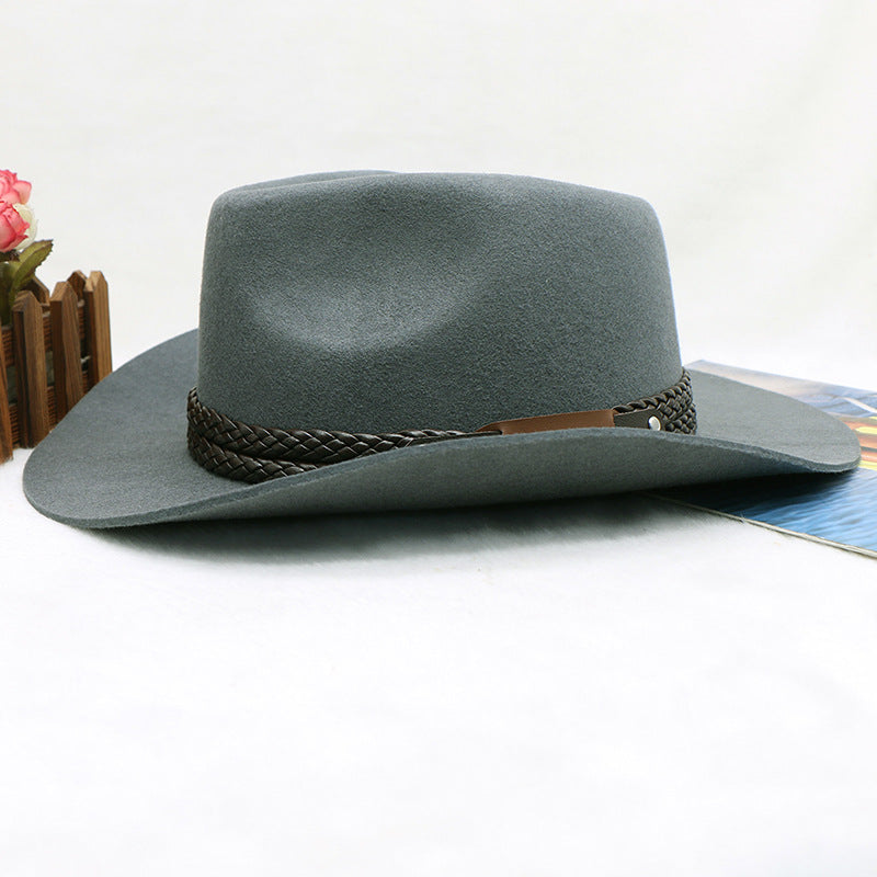 Men's Stylish Wool Fedora Hat with Bow