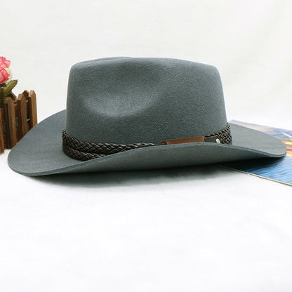 Men's Stylish Wool Fedora Hat with Bow