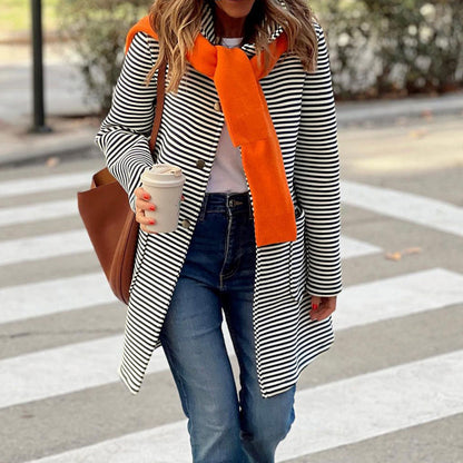 Striped Hooded Cardigan Sweater for Women