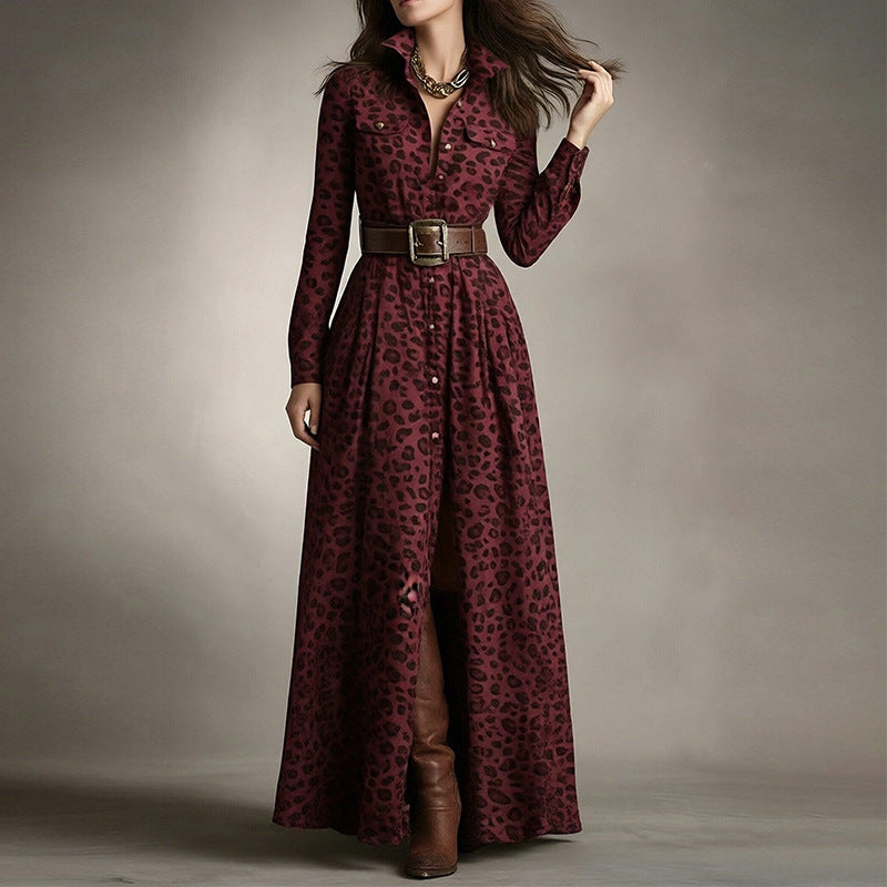 French Elegant A-Line Dress with Vintage Design