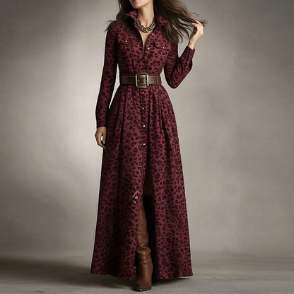 French Elegant A-Line Dress with Vintage Design