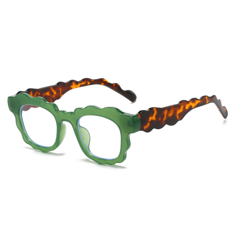Women's Trendy Wave Sunglasses Retro Oversized UV400 Protection