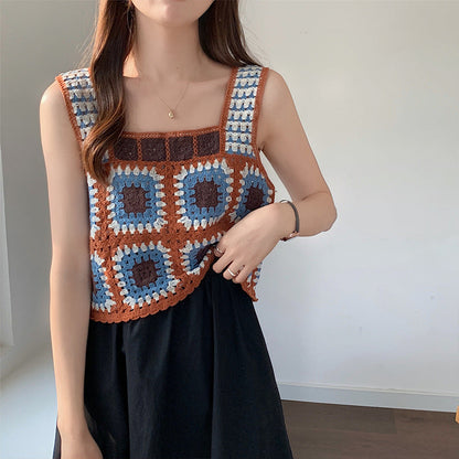 Crosa - Handmade Bohemian Crochet Design Camisole - A Perfect Summer Top Tank