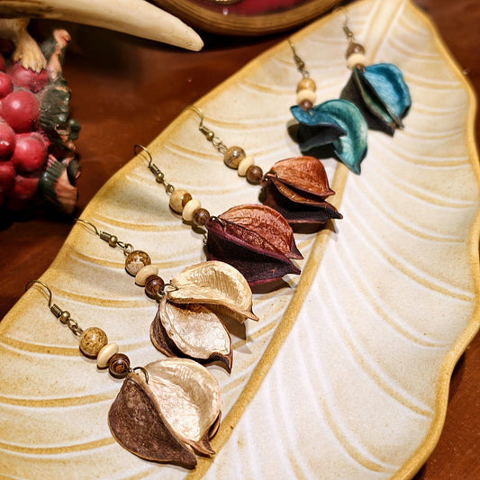Bohemian Floral Tassel Earrings Handmade With Alloy